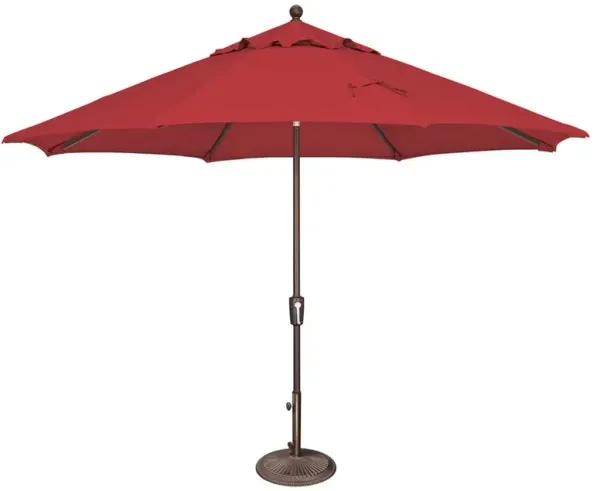 Alice Modern Classic Red Sunbrella Bronze Aluminum Outdoor Umbrella - Large