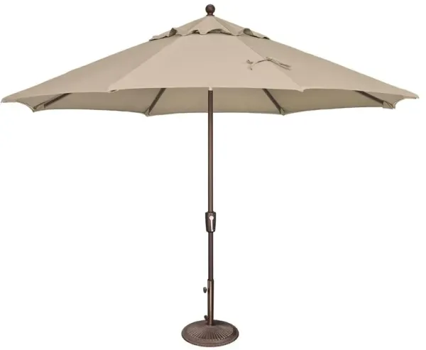 Alice Modern Classic Beige Sunbrella Bronze Aluminum Outdoor Umbrella - Large
