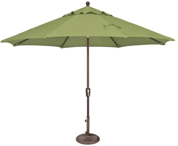 Alice Modern Moss Green Sunbrella Bronze Aluminum Outdoor Umbrella - Large