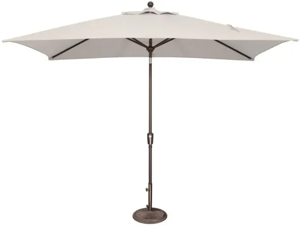 Alaina Modern Classic White Sunbrella Bronze Aluminum Outdoor Umbrella