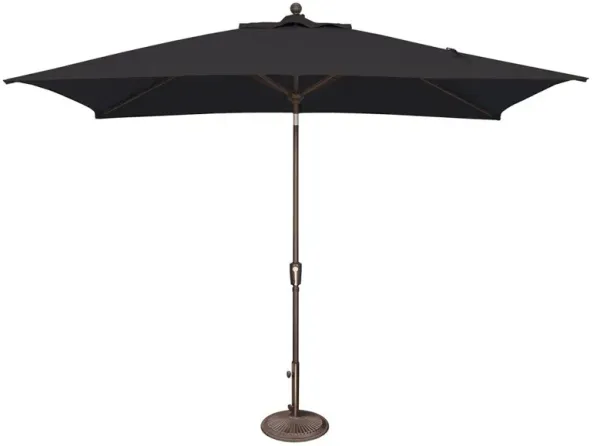Alaina Modern Classic Black Sunbrella Bronze Aluminum Outdoor Umbrella