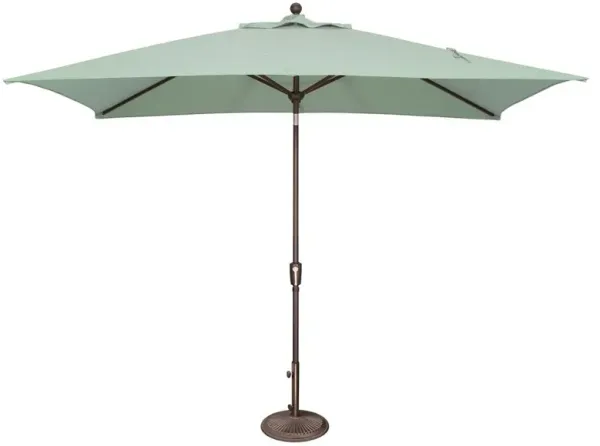 Alaina Modern Classic Green Sunbrella Bronze Aluminum Outdoor Umbrella