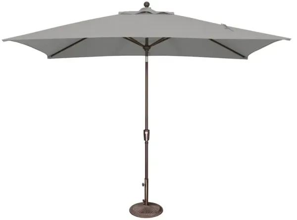 Alaina Modern Classic Silver Sunbrella Bronze Aluminum Outdoor Umbrella