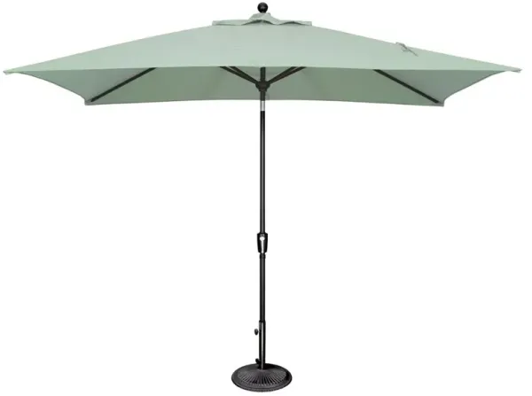 Alaina Modern Classic Green Sunbrella Black Aluminum Outdoor Umbrella
