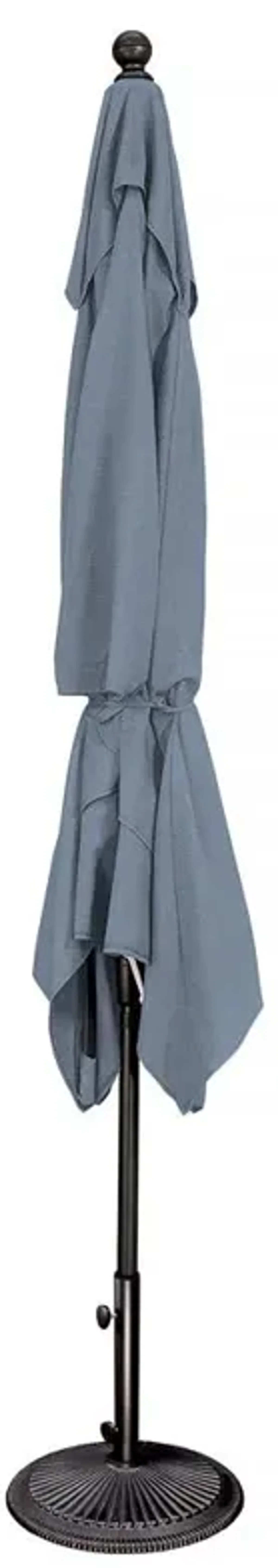 Alaina Modern Classic Navy Blue Sunbrella Black Aluminum Outdoor Umbrella