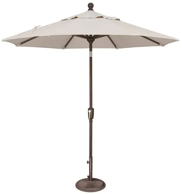 Alice Modern Classic White Sunbrella Bronze Aluminum Outdoor Umbrella - Small