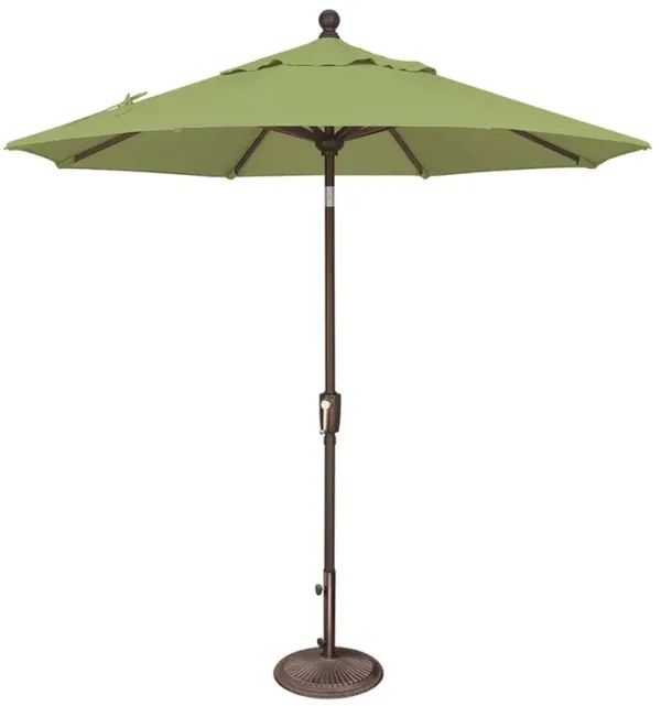 Alice Modern Moss Green Sunbrella Bronze Aluminum Outdoor Umbrella - Small