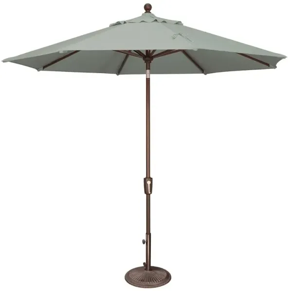 Alice Modern Classic Green Sunbrella Bronze Aluminum Outdoor Umbrella - Medium