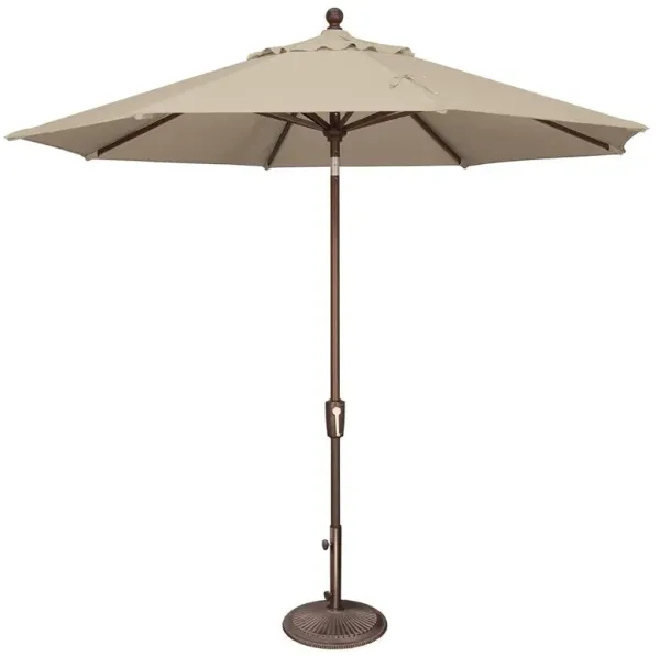 Alice Modern Classic Beige Sunbrella Bronze Aluminum Outdoor Umbrella - Medium