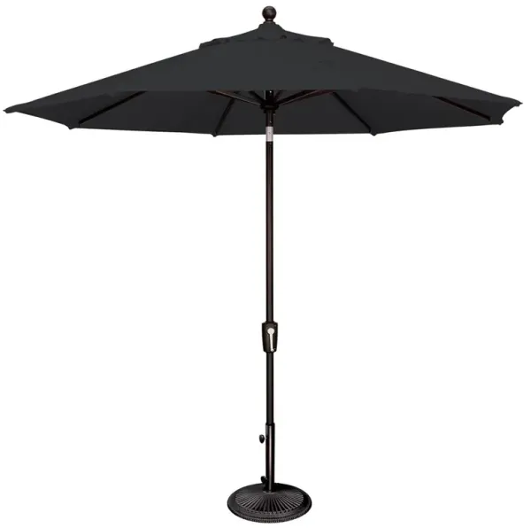 Alice Modern Classic Black Sunbrella Aluminum Outdoor Umbrella - Medium