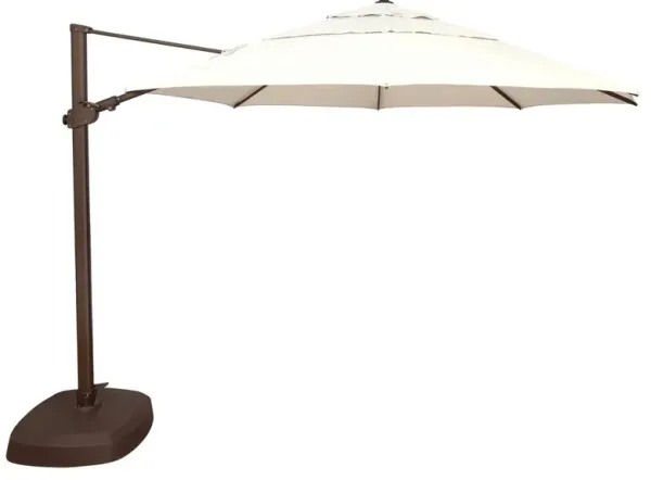 Rylee Modern Classic White Sunbrella Aluminum Cantilever Umbrella