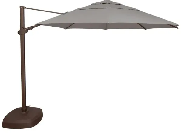 Rylee Modern Classic Silver Sunbrella Aluminum Cantilever Umbrella