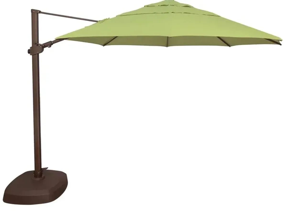 Rylee Modern Classic Moss Green Sunbrella Aluminum Cantilever Umbrella