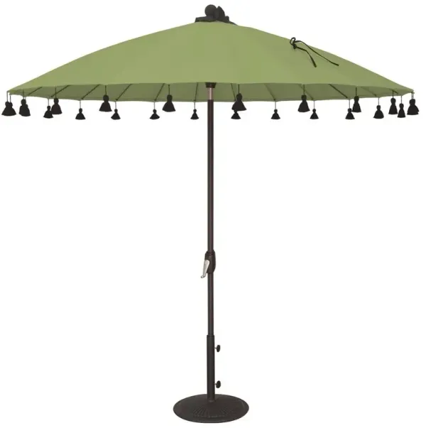 Samara Modern Classic Moss Green Sunbrella Round Aluminum Outdoor Umbrella