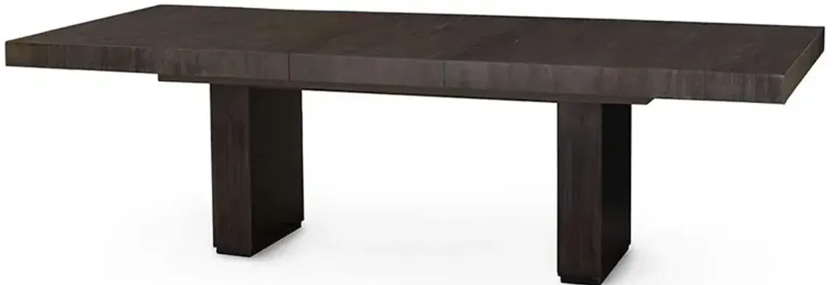 Palecek Broderick Modern Dark Hardwood Veneer Extendable Dining Table - 80-120"W