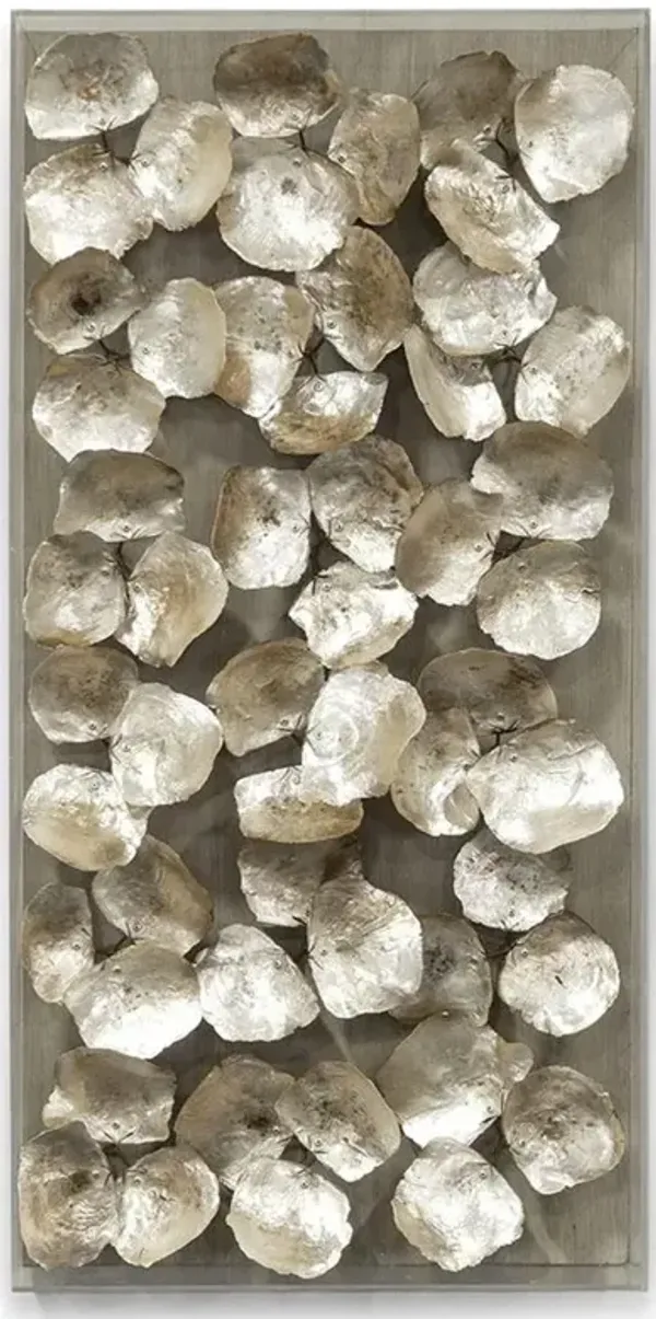 Palecek Playa Cultured Oyster Shell Nature Acrylic Frame Mixed Media