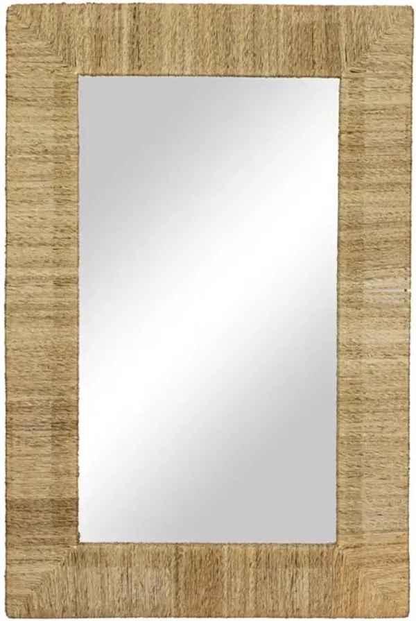Heather Coastal Beach Natural Jute Rectangular Wall Mirror