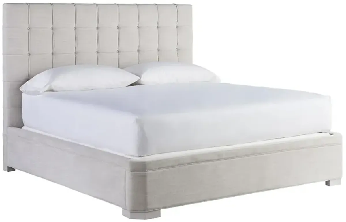 Lyanna Modern Classic Grey Tufted Upholstered Platform Bed - King