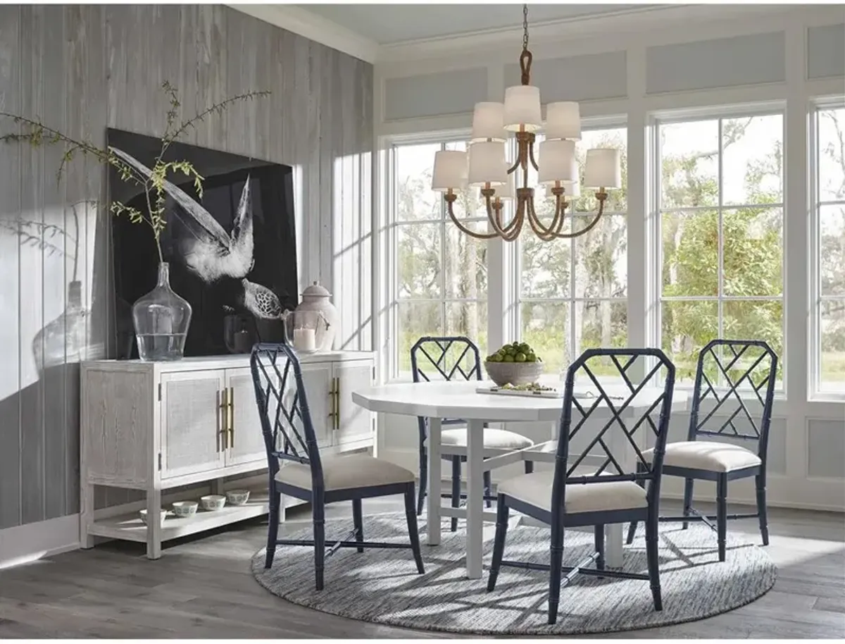 Miya Coastal Beach Cream Wood 4 Door Sideboard