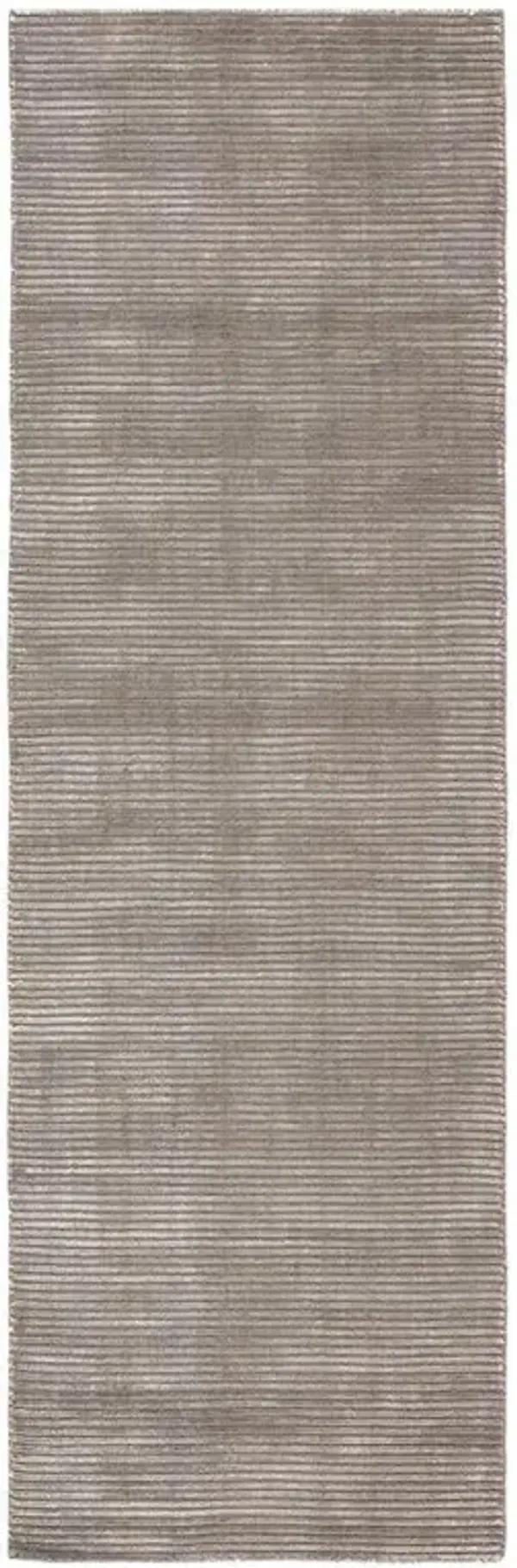 Belle Modern Classic Ash Grey Wool Solid Rug - 2'6"x8'