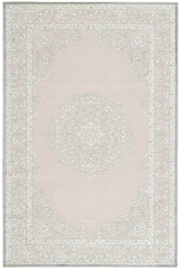 Maisie Modern Classic Grey Floral Patterned Rug - 7'6"x9'6"
