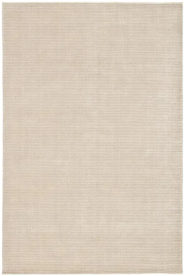 Belle Modern Classic White Wool Solid Rug - 5'x8'