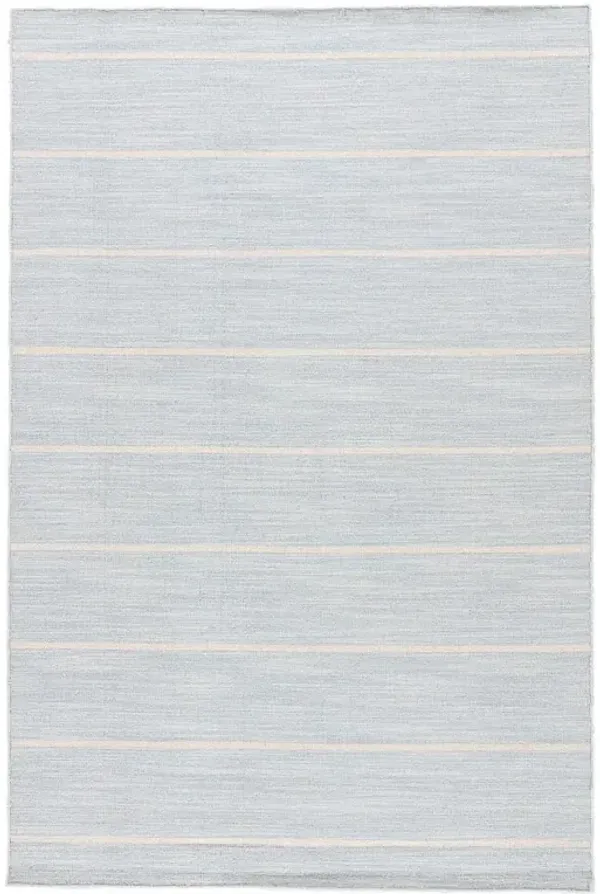 Codie Coastal Beach Celestial Blue Wool Patterned Rug - 7'10"x9'10"