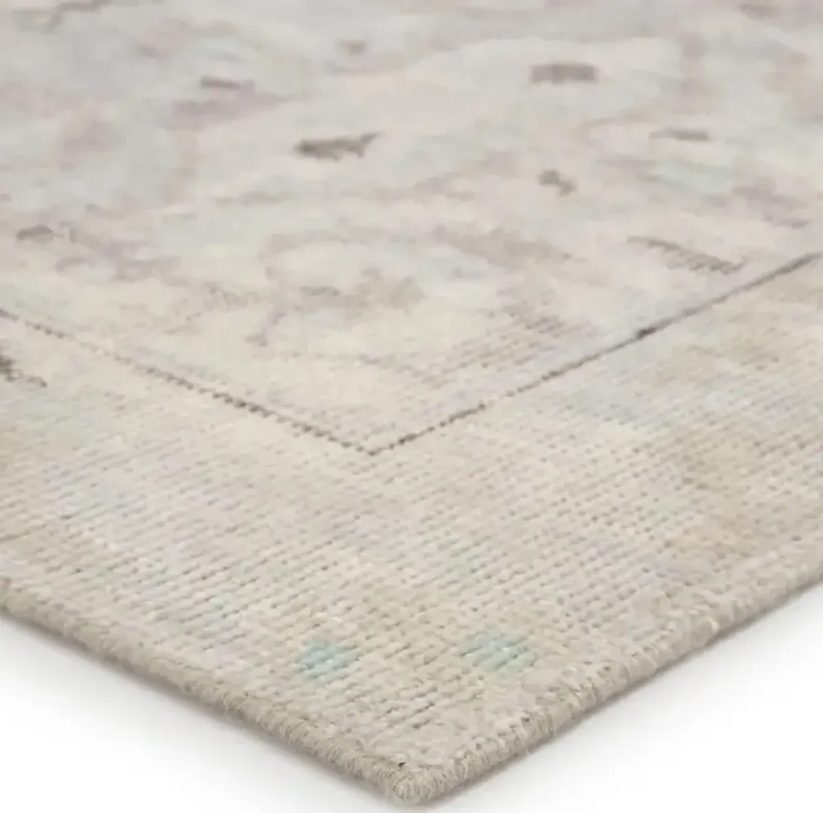 Kade Modern Classic Grey Wool Medallion Patterned Hand Knotted Rug - 8' Round