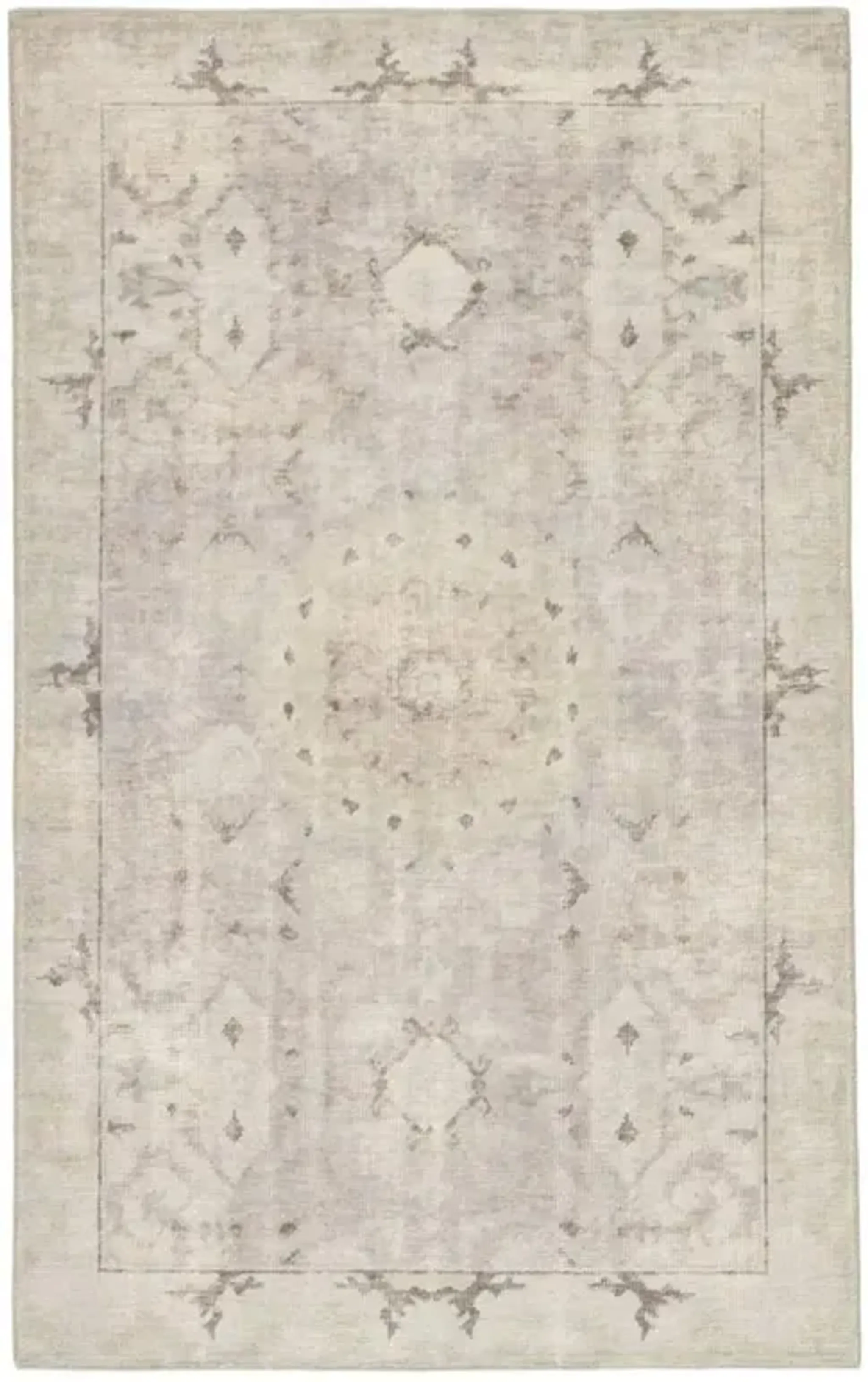 Kai Modern Classic Grey Wool Medallion Patterned Rug 8 Round Kathy Kuo ...