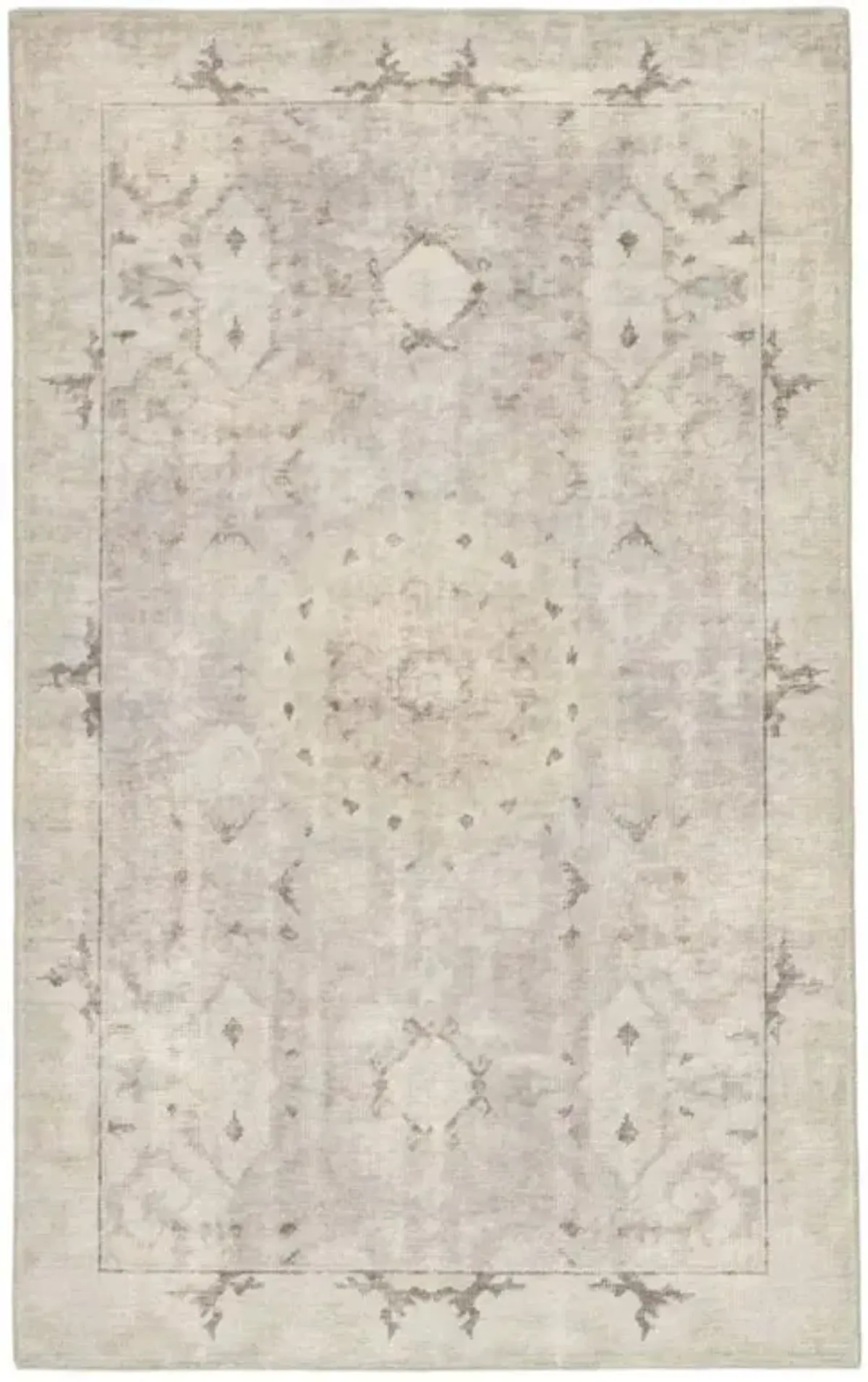 Kade Modern Classic Grey Wool Medallion Patterned Hand Knotted Rug - 8' Round