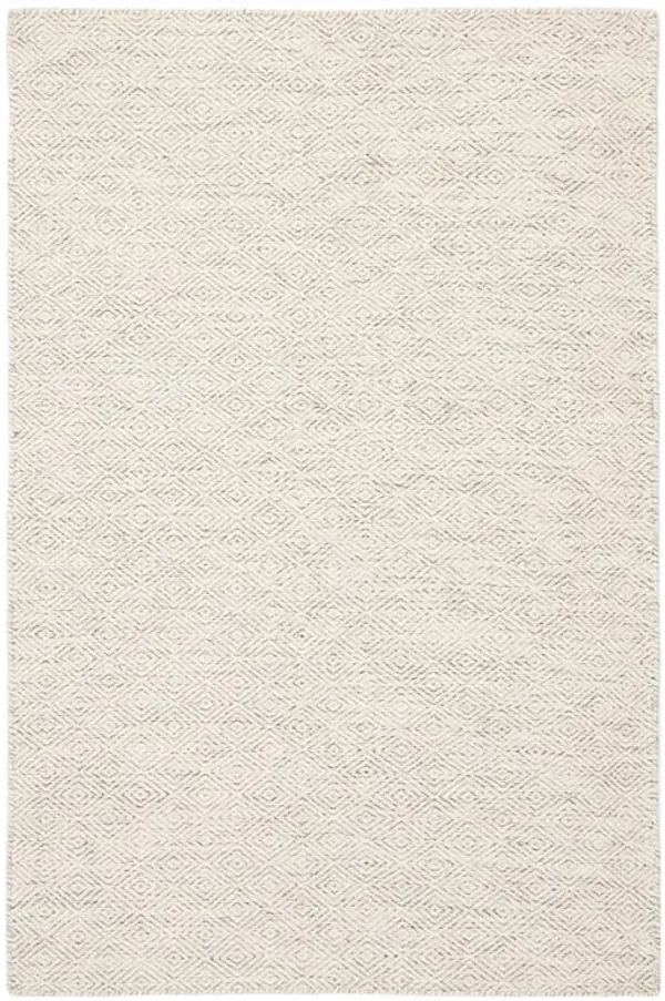 Daren Global White Wool Diamond Patterned Rug - 12'x15'