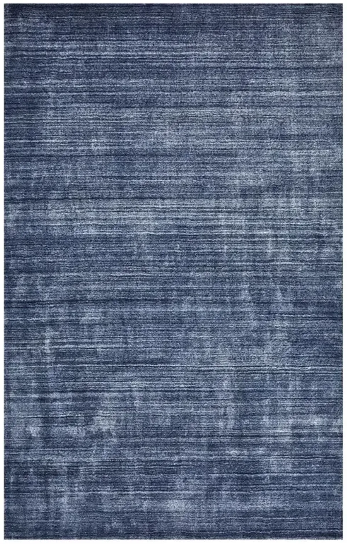 Hartley Modern Denim Blue Wool Solid Rug - 5'x8'