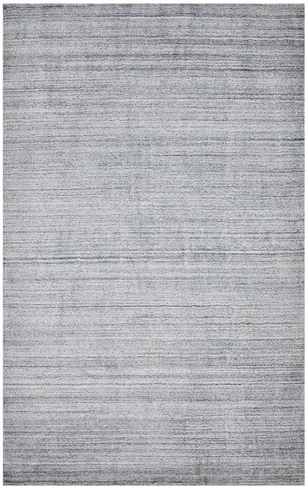 Hartley Modern Heather Grey Wool Solid Rug - 5'x8'