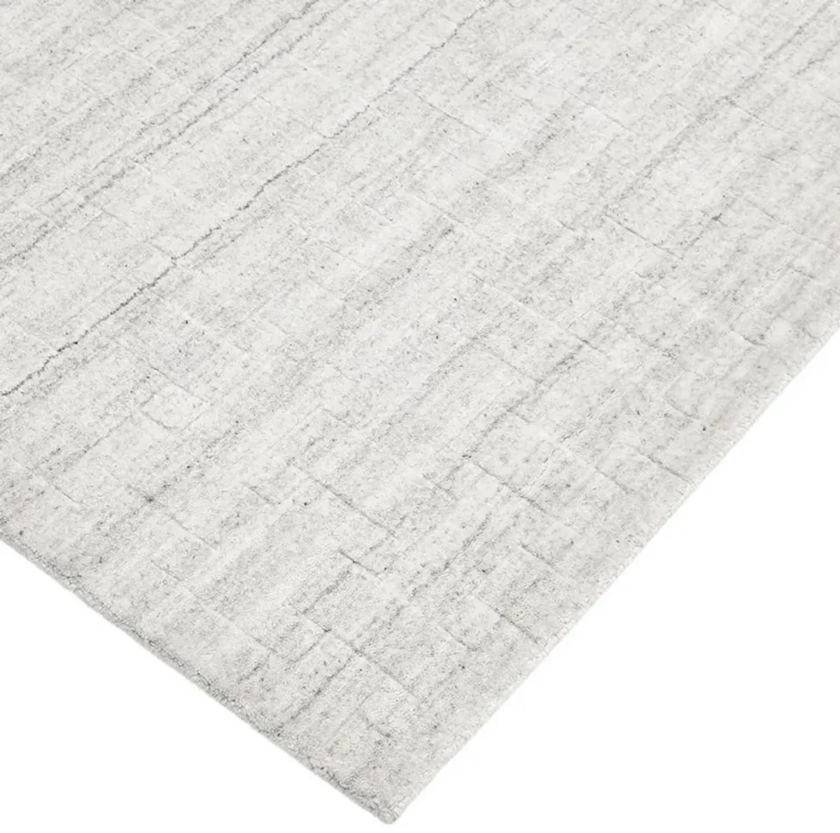Colton Modern Classic Alabaster Grey Wool Solid Rug - 2'6"x10'