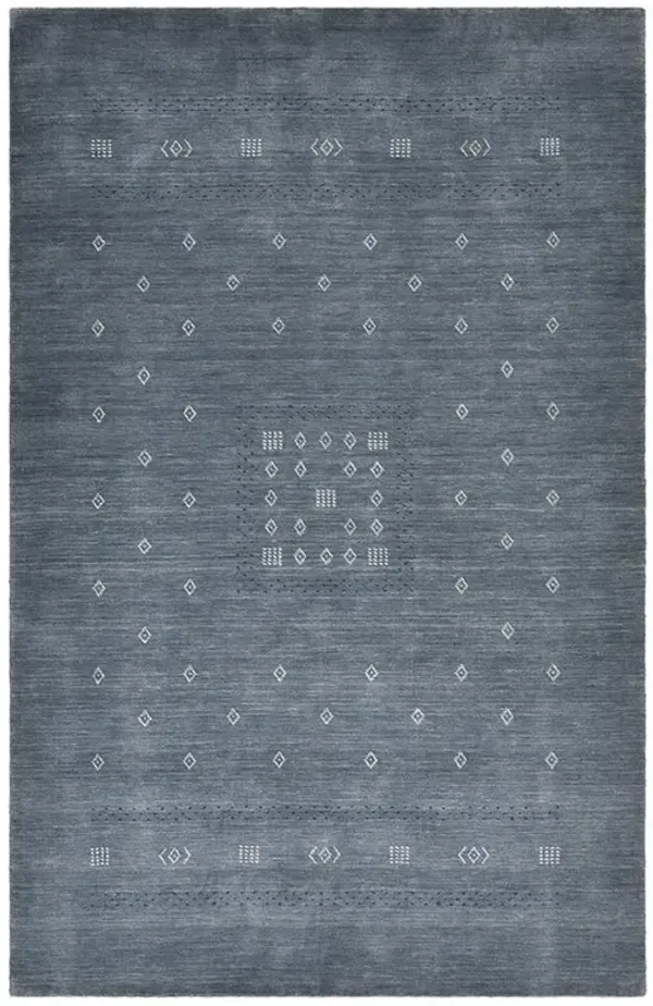 Simi Modern Classic Slate Grey Wool Geometric Patterned Rug - 5'x8'