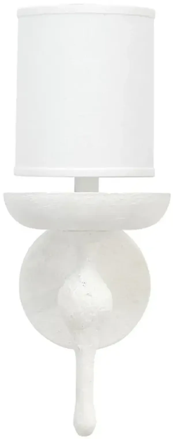 Abigail Modern Classic White Plaster Metal Wall Sconce