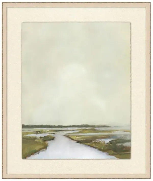 Cecille French Country Green Lanscape Painting I