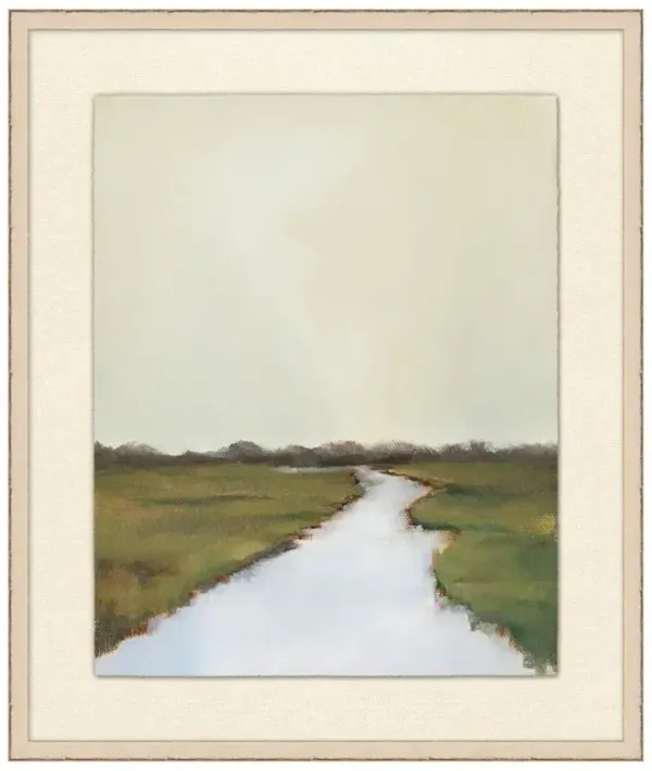 Cecille French Country Green Lanscape Painting II