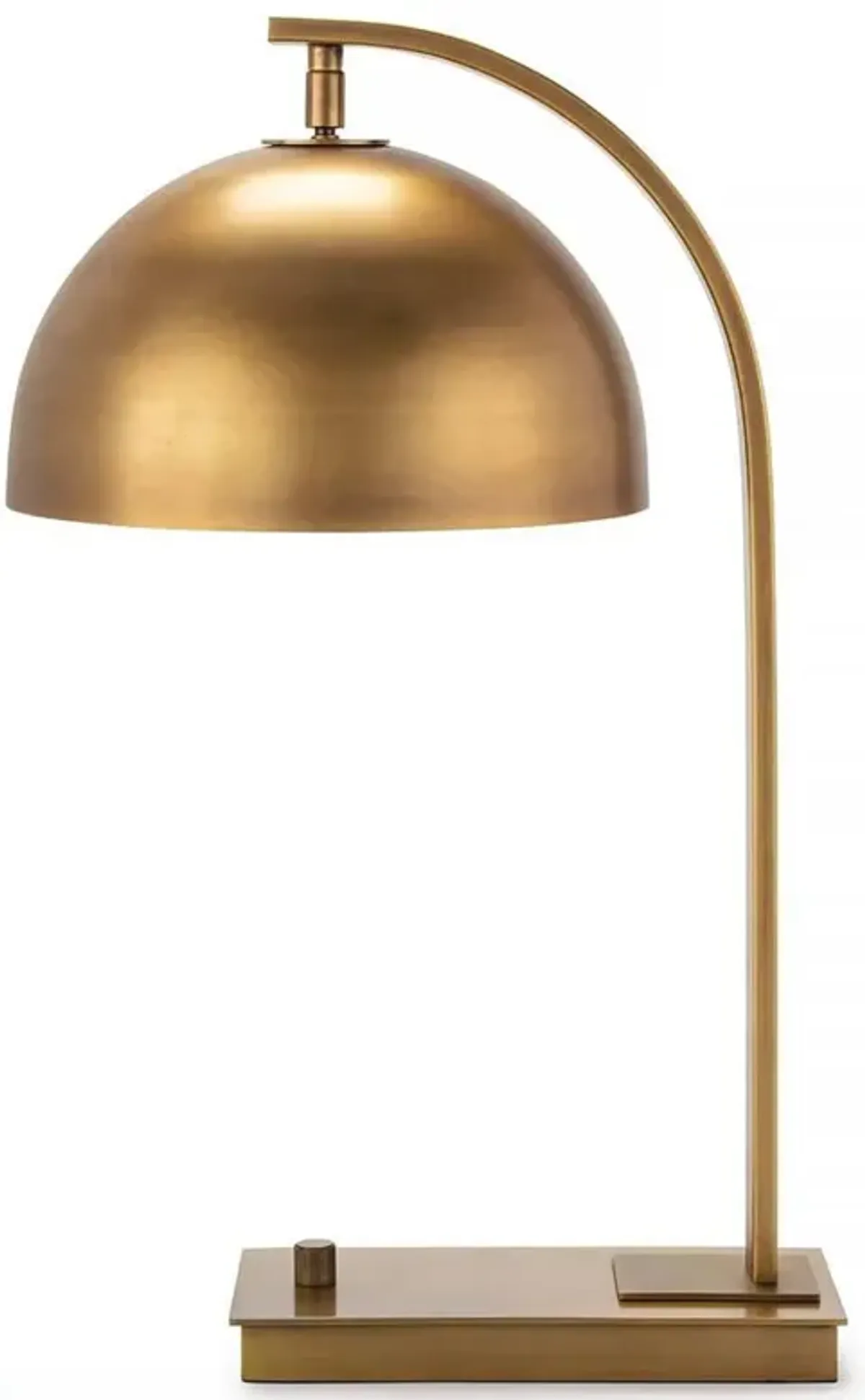 Otto Mid-Century Natural Brass Steel Desk Lamp