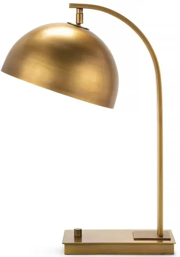 Otto Mid-Century Natural Brass Steel Desk Lamp
