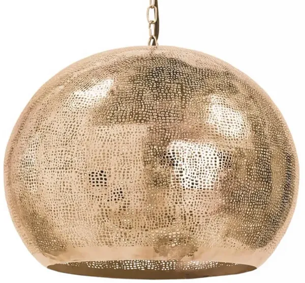 Pierced Global Bazaar Natural Brass Sphere Pendant