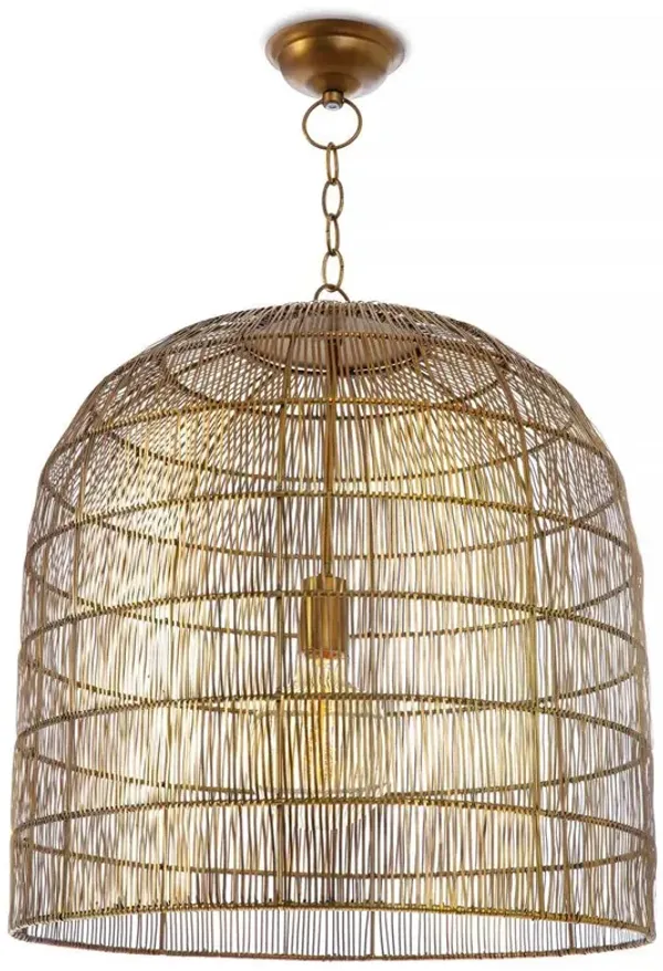 Fresco Industrial Loft Brass Iron Single Pendant