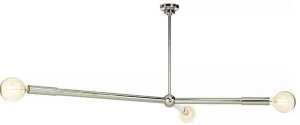 Talon Mid-Century Polished Nickel Steel Sputnik Chandelier