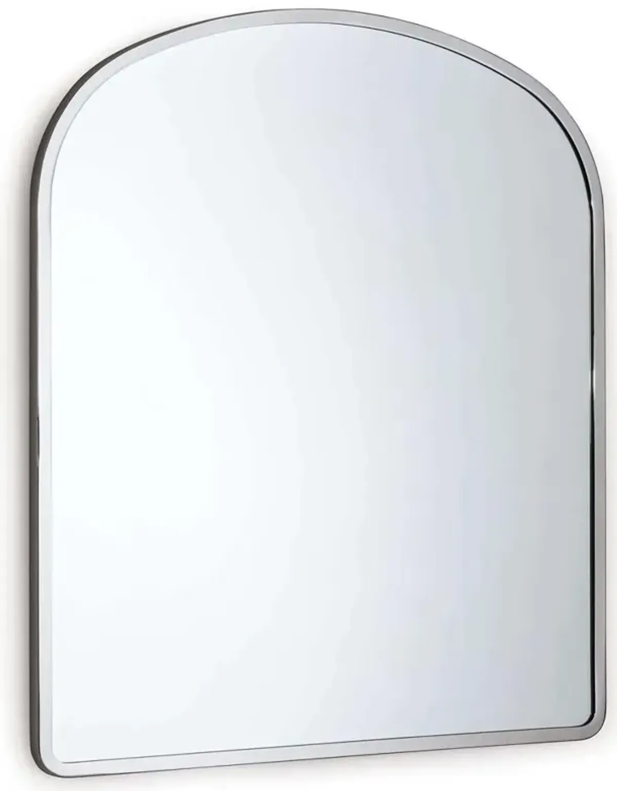 Cloak Modern Polished Nickel Stainless Steel Arched Wall Mirror