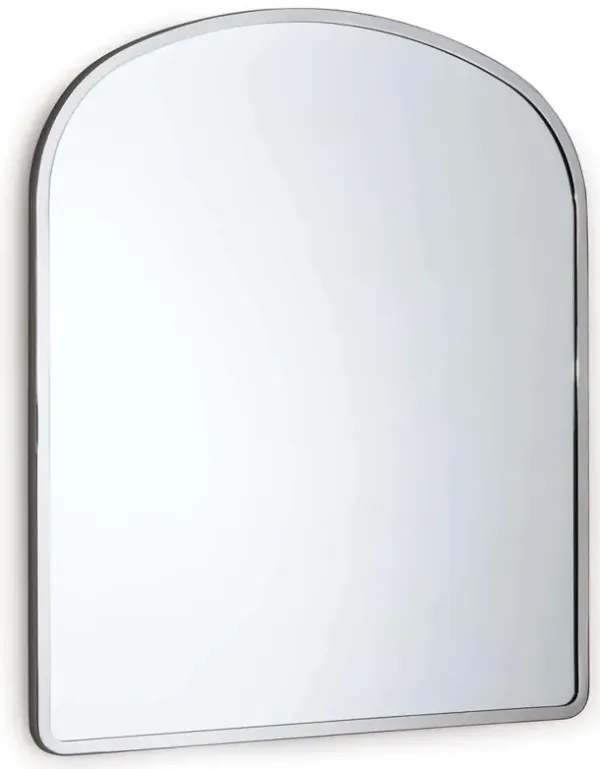 Cloak Modern Polished Nickel Stainless Steel Arched Wall Mirror
