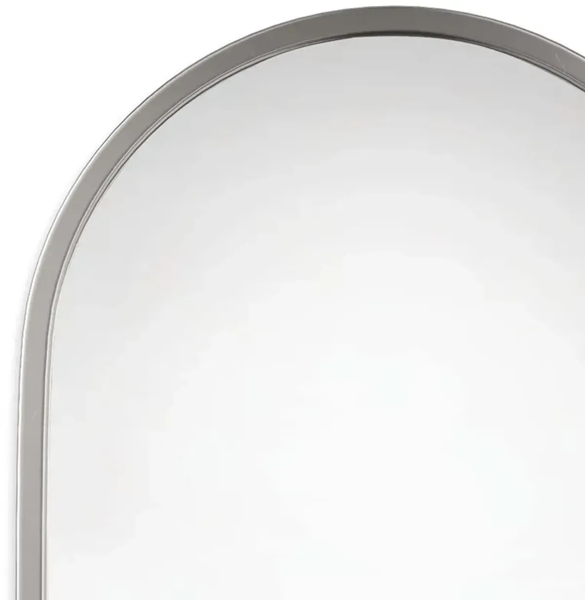 Canal Modern Classic Polished Silver Steel Wall Mirror