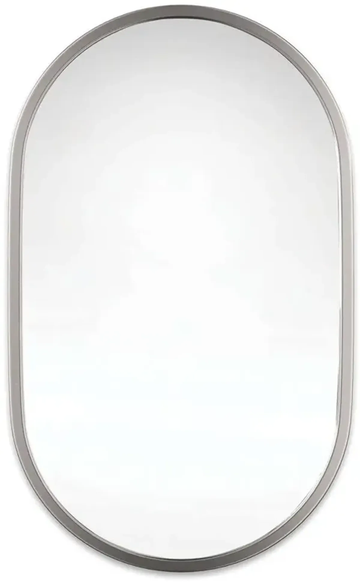 Canal Modern Classic Polished Silver Steel Wall Mirror