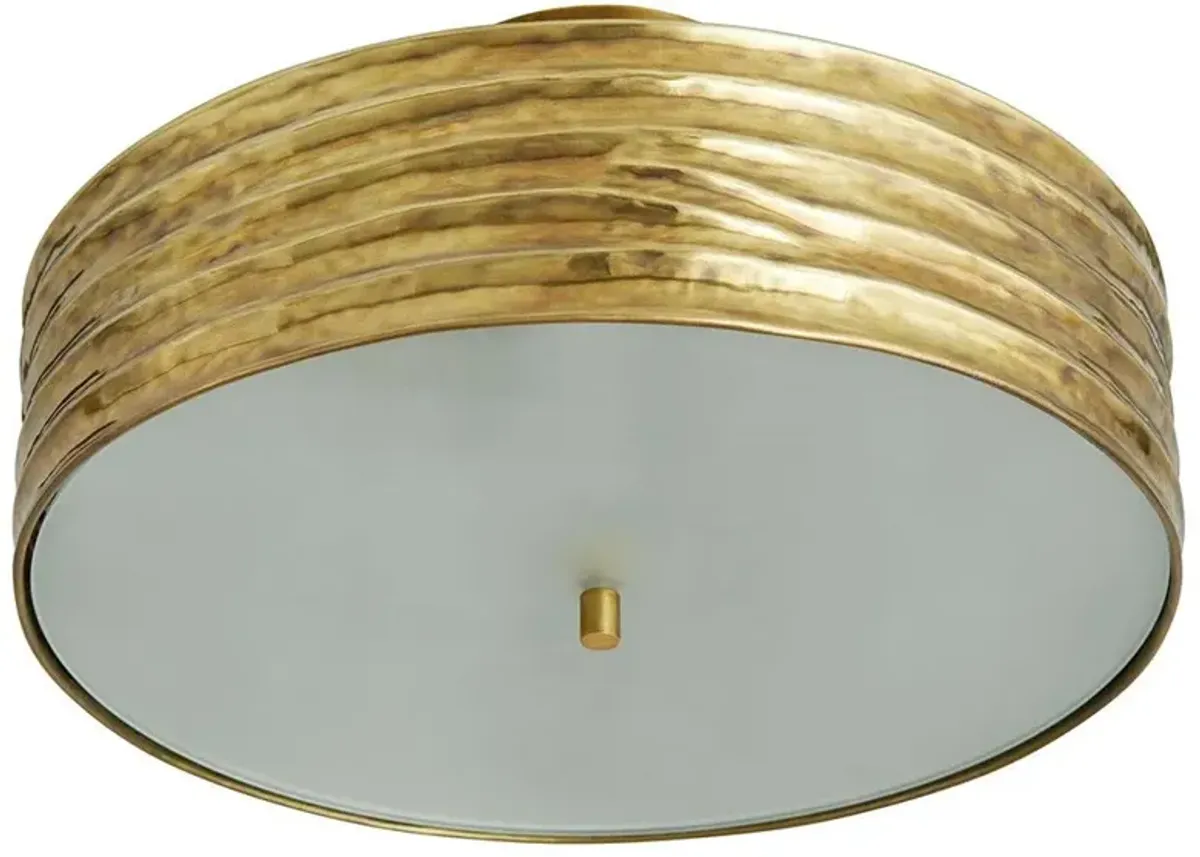 Anna Hollywood Antique Brass Semi-Flush Mount