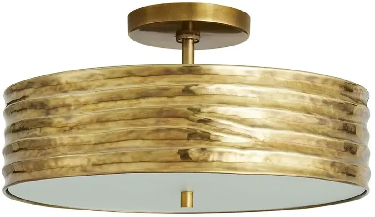 Anna Hollywood Antique Brass Semi-Flush Mount