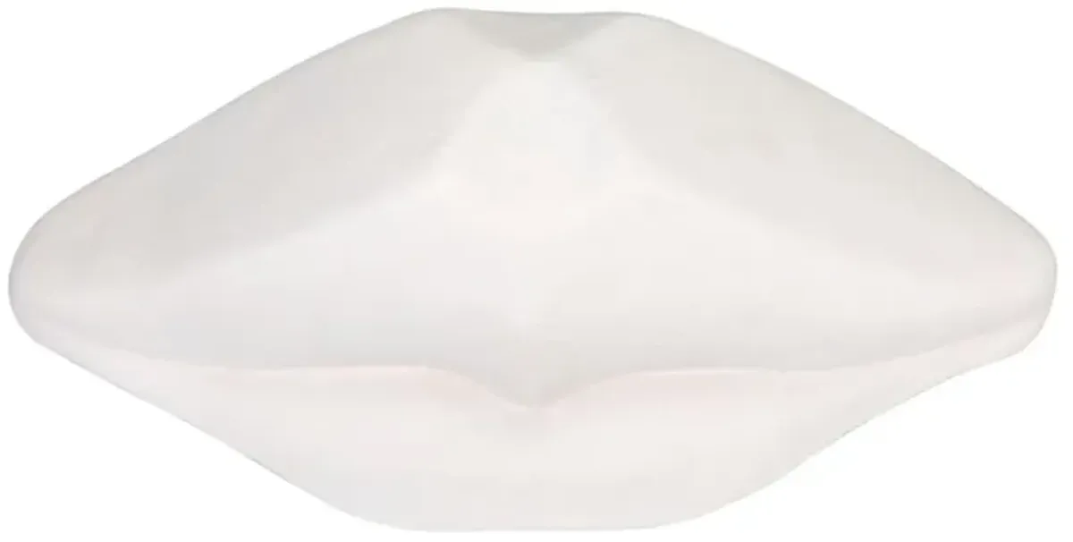 Mavery Modern White Cement Lip Sculpture